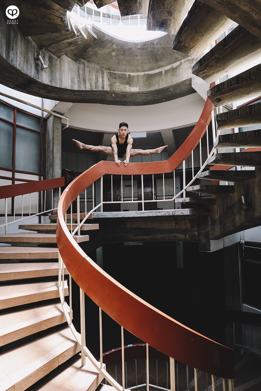 somethingaboutpatrick asianboy asianguy portrait dance spiral staircase