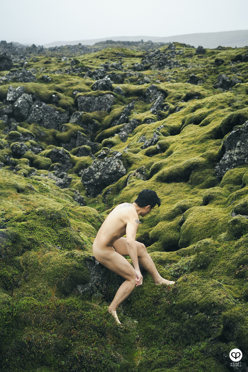 somethingaboutpatrick creative portrait asianboy asianguy iceland artistic nude moss